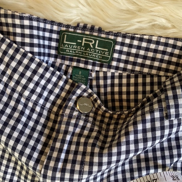LRL Lauren Ralph Lauren black & white gingham pant - Picture 7 of 17